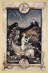 Aby usłyszeć muzykę pokojówek, ilustracja z „Snu nocy letniej” Williama Szekspira, 1908